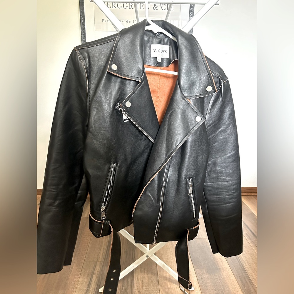 Faux Leather Moto Jacket